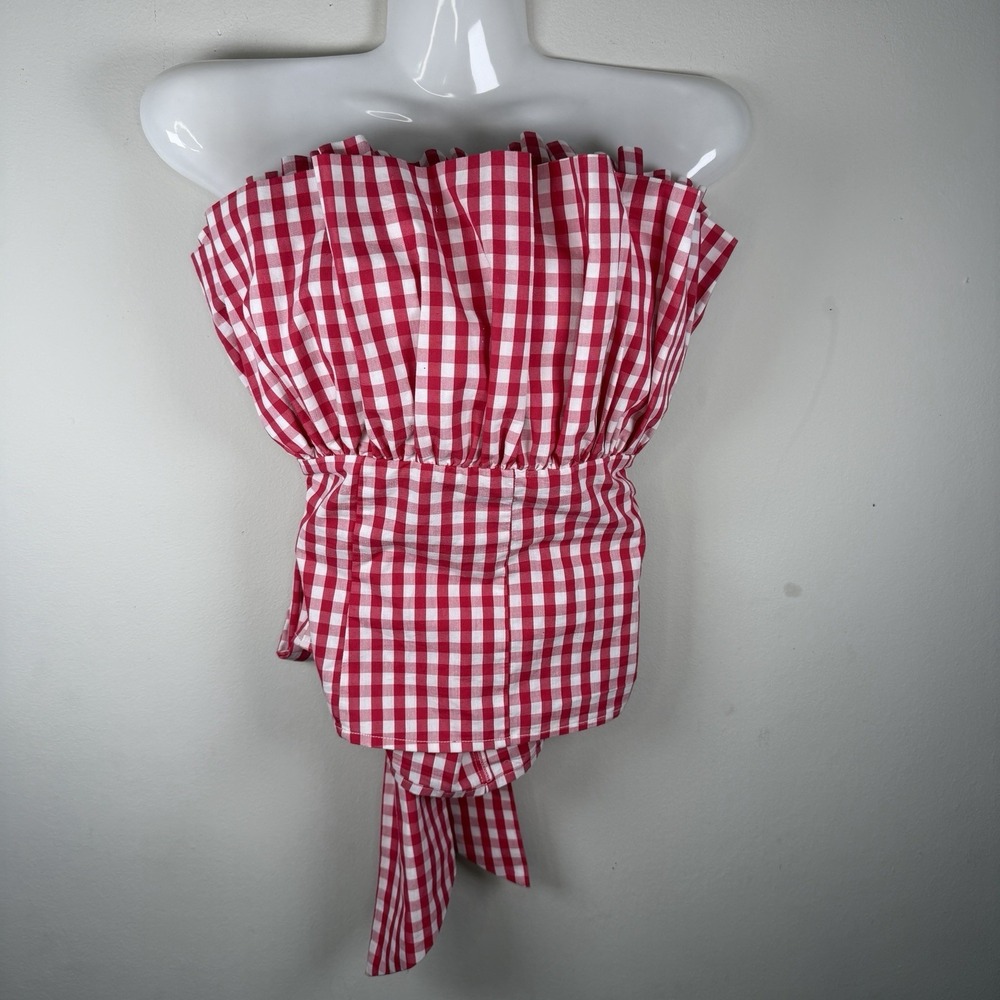 NEW YORK & COMPANY 7th AVENUE STRAPLESS CUPCAKE TOP sz M 32" Bust Side Zip